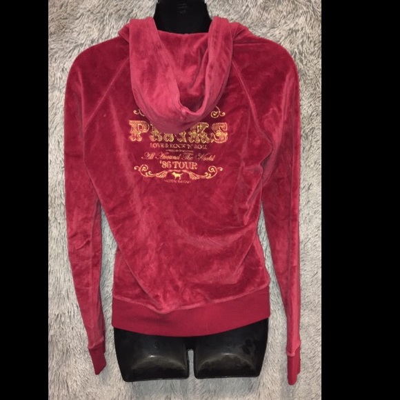 PINK Victoria's Secret Tops - *24hr SALE* PINK Velvet Hoodie - Victoria's Secret